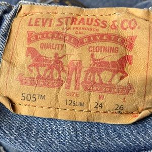 Levi’s 505 Regular 12 Slim 24 X 26